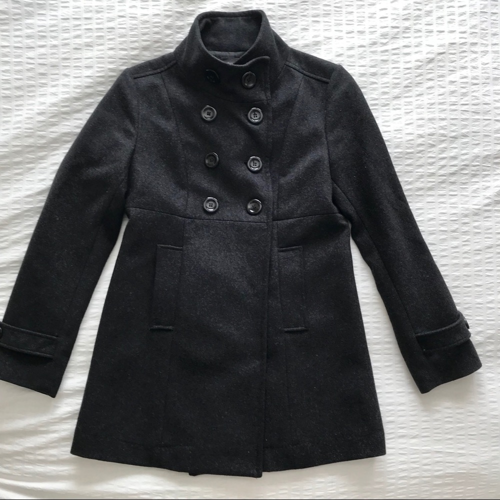 FOREVER 21 Charcoal Pea Coat Jacket, Sz Medium
